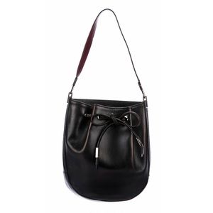 Burberry London Leather Drawstring Shoulder Bag